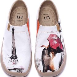 UIN Casual Walking Travel Shoes Slip On Canvas Loafers Lightweight Size 10