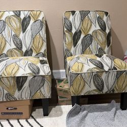 2 Fabric Chairs Living Room Or Bedroom