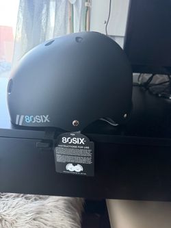 80Six Matte Black Skate Helmet