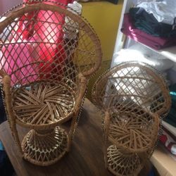 Wicker Peacock chairs