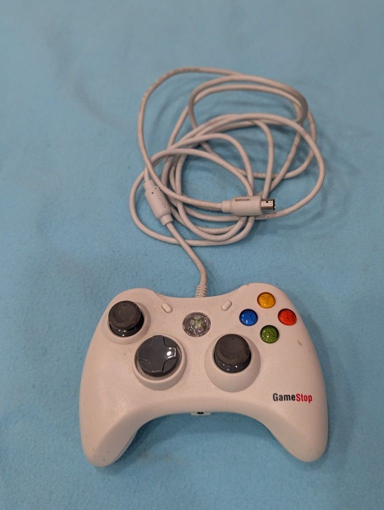 Gamestop Wired Controller For Xbox 360 White Gamepad