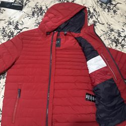 Red Tommy Hilfiger Puffer