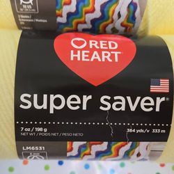 RED HEART SUPER SAVER YARN  NEW 3 SKEINS  PALE YELLOW 