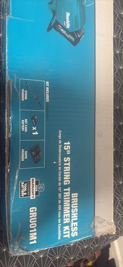 Trimmer Makita 40x max brushless Cordless 15inch String trimmer with battery and charger