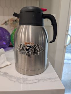 Denver Broncos Stainless Steel Pitcher, 10 In Tall