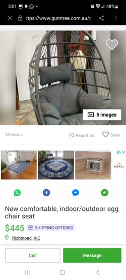 Egg Shaped Patio Chair Never Used $150