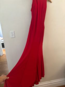 Red Sleeveless Formal Dress