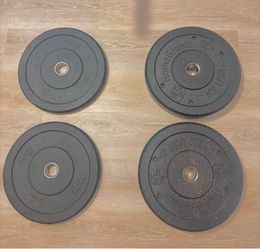 45 pound plates(2) and 15 pound (2 plates)