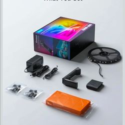 Govee TV Backlight 3 Lite with Fish-Eye Correction Function Sync to 40-50 Inch TVs, 7.8ft RGBICW Wi-Fi LED Strip Lights with Camera, 4 Colors in 1 Lam