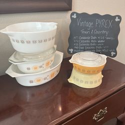 Vintage Pyrex Town and Country Lot