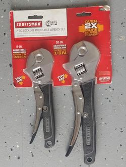 CRAFTSMAN EXTREME GRIP 2-PC LOCKING ADJUSTABLE WRENCH SET
