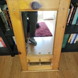 Entry Mirror With Coat Hangers