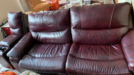 Sofa Red Leather