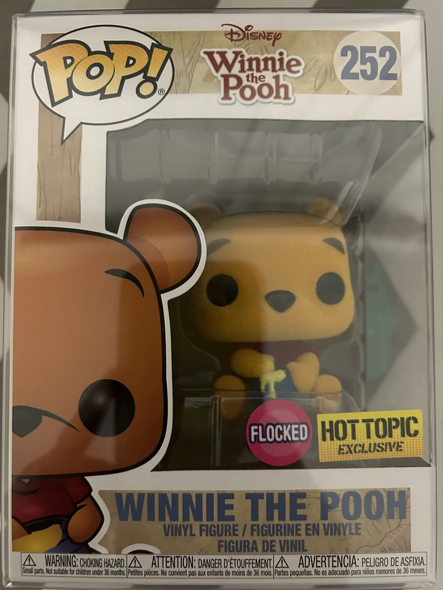 Disney Winnie The Pooh Hot Topic Exclusive Flocked Funko POP!