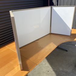 Ghent professional tri fold dry erase and bulletin board