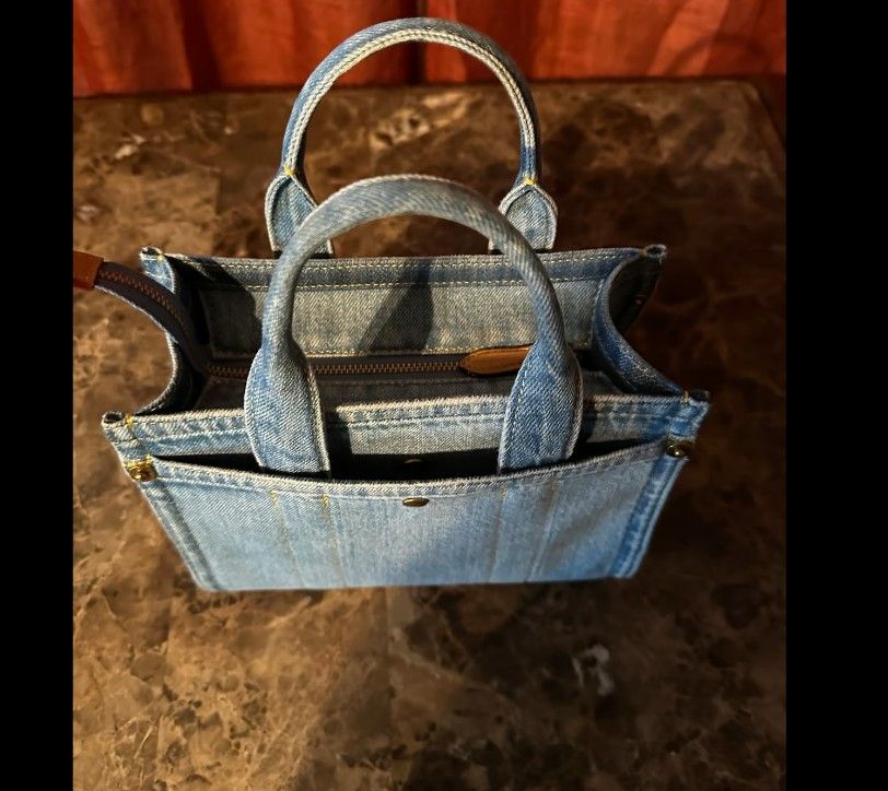 Coach Mini Denim Cargo Tote 20