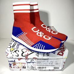 Dolce Gabbana Sock Shoe Trainer Mens 9.5 Brand NEW 