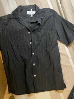 Soulland Black Striped Short Sleeve Shirt – Men’s S