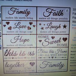10 PCS REUSABLE WORD STENCIL FOR PAINTING