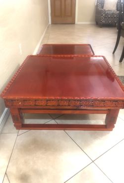 Wooden tables