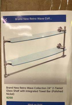 New Glass Shelf with Towel Bar
