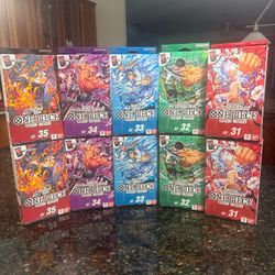One Piece TCG card game Starter Decks - ST-31, ST-32, ST-33, ST-34, ST-35
