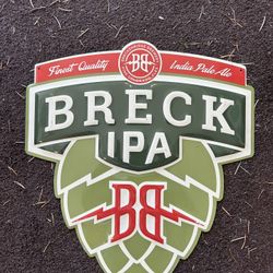 Breck IPA Tin Beer Sign