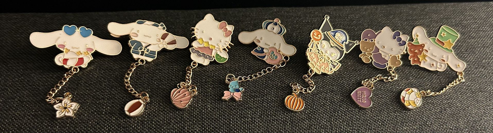 Sanrio Character Chain Pins - Seven