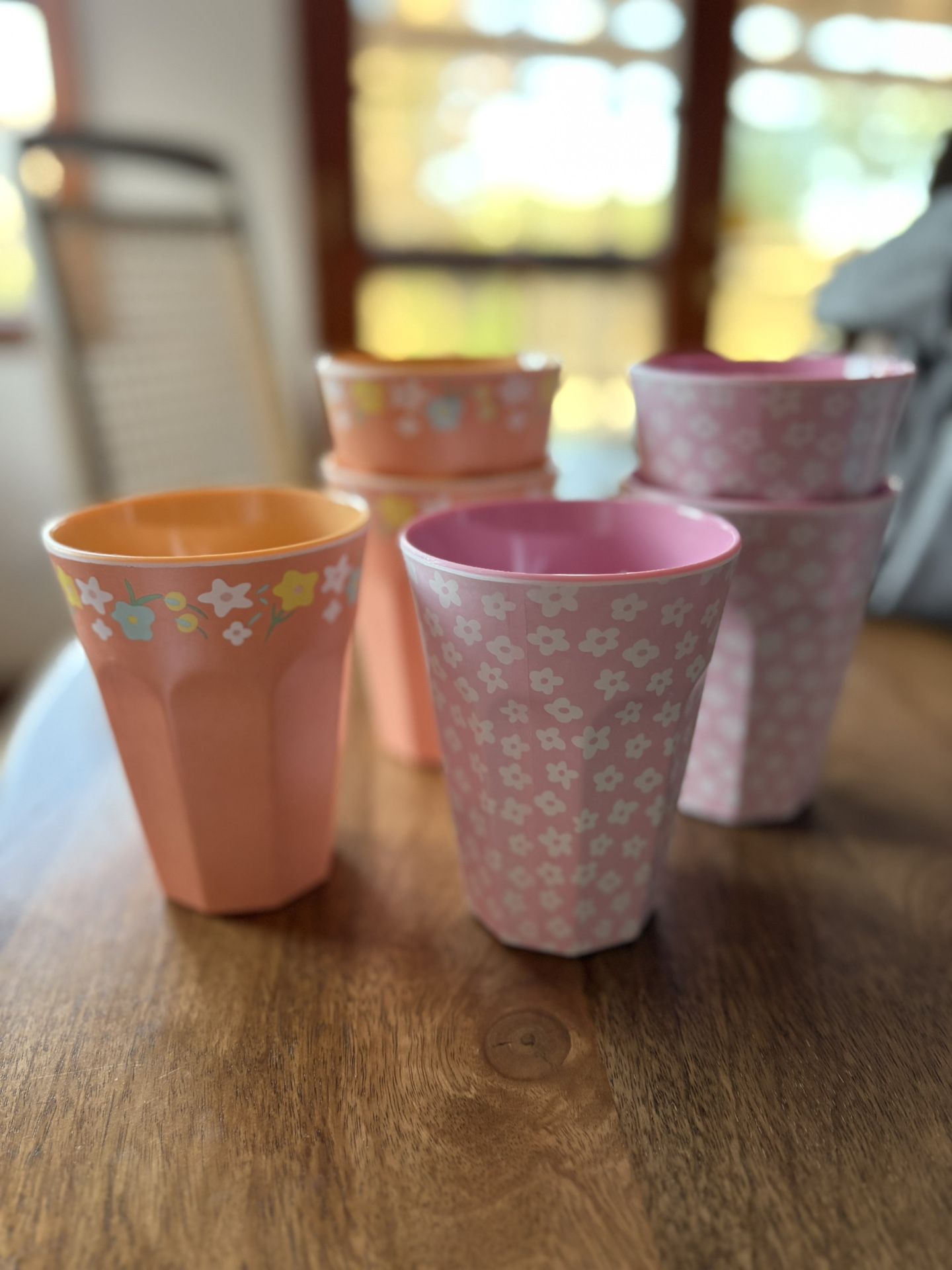 Kids Floral Melamine Cups