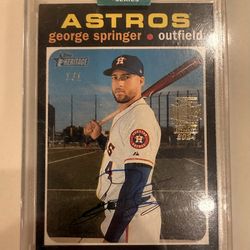 2024 Topps Archives Signature Series 1/1 George Springer Auto Blue Jays Rare