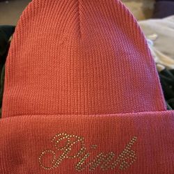 New  w/Tags Victoria’s Secret ‘Pink’ Ribbed Beanies   So Cute & warm   : Carmine Rose or * HydrangeaBlue Bling    $10 each   Several available  Millin