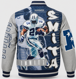 Mitchell & Ness Emmitt Smith #22 White Dallas Cowboys Burst Warm Up Full-Zip Jacket – Large – NWT
