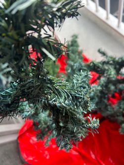 TWO 6-foot Christmas Wreaths