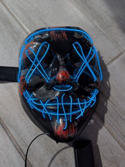 LED Light-Up Halloween Purge Mask
