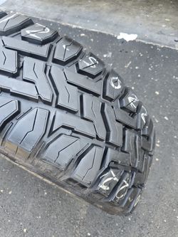 One tire Lt37x12.50r20 Toyo RT Open Country like 95% tread on $120.00