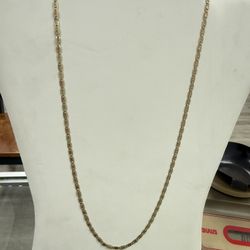 14kt Tri Color Valentino Gold Chain 24 Inches 
