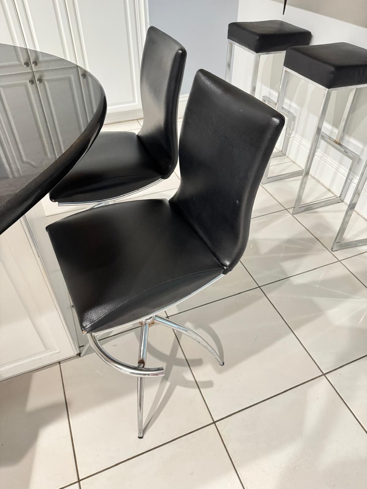 Black Leather Chairs