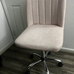 Pink Rolling Chair Vanity /Desk 