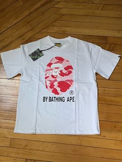 White Pink camo Bape tee size m
