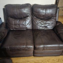 Leather Couch Recliner 