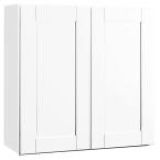Shaker Assembled Wall Kitchen Cabinet in Satin White