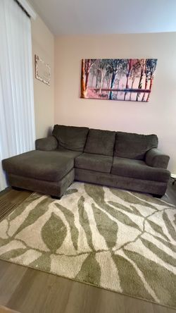 Gray Fabric Sectional Sofa with Chaise