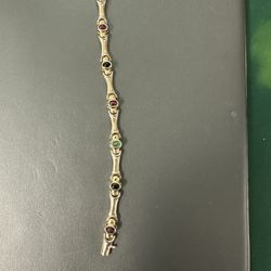 14K 17.4g Gemstone Bracelet Holiday Special $800 Until 12/24