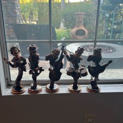 Jazz Band Musician Statues – Set of 5 Decorative Sculptures