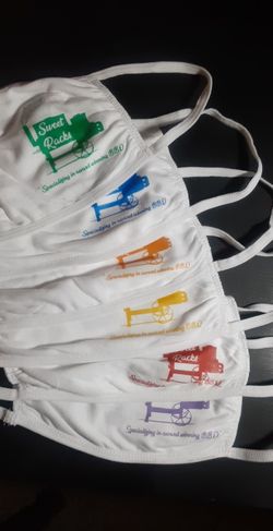 Business logos on a face masks. (put your business logo on your masks) 4 for $20 buy more than $20 masks we can make a deal