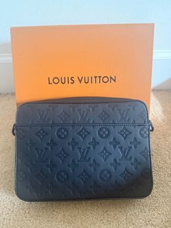 Louis Vuitton Black Monogram Embossed Crossbody Bag