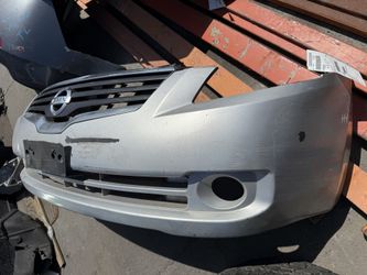 2007 - 2009 Nissan Altima Front Bumper Silver Sedan w/ fog lamps stock#11025 