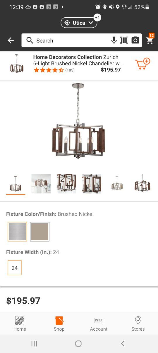 Home Decorators Collection Zurich 6 Light Chandelier 