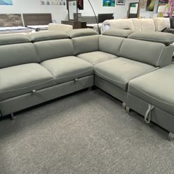 💛😜 SOFT GREY SLEEPING SECTIONAL W/ STORAGE 😜💛