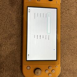 Yellow Nintendo Switch Lite 